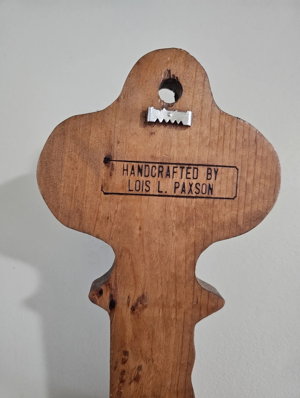 Handmade Wooden Goose Key Holder Rack Vintage 1990s Farmhouse Cottage Wall Hook